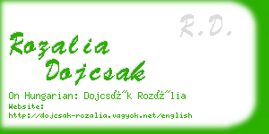 rozalia dojcsak business card